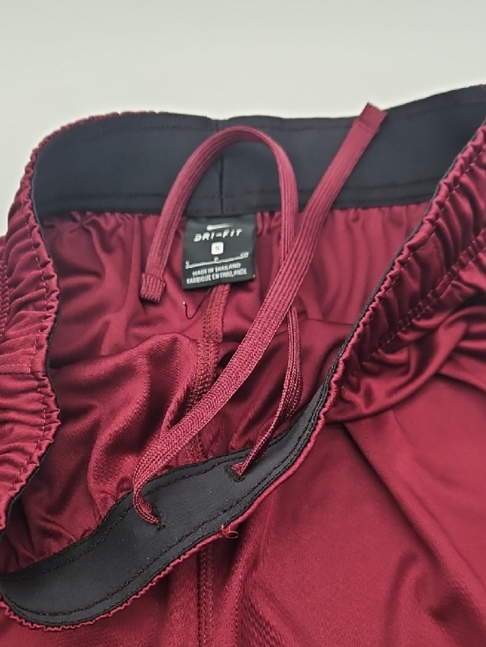 Nike Maroon Athletic Shorts with White Swoosh - Picture 3 of 8